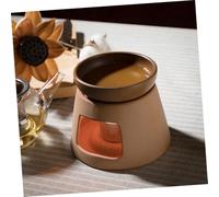 TOYANDONA Calentador de Té de Cerámica Retro para Tetera con Base Amplia Soporte para Velas Calentador de Té Decorativo de Tetera sin Cera para Reuniones y Regalos