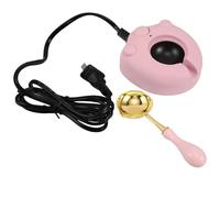 TOYANDONA Calentador Eléctrico de Cera para Sellos con Cuchara Horno de Fusión Rápido para Gránulos de Cera Protección contra Sobrecalentamiento Color Rosa Kit para Manualidades y