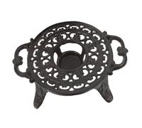 TOYANDONA Calentador Tetera Hierro con Soporte Trípode Estable Diseño Decorativo con Doble Asa Café y Leche Base Antideslizante para Hogar y Oficina