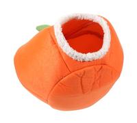 TOYANDONA Cama para Mascotas Felpa Calabaza Pequeña Ropa De Cama De Conejillo De Indias De Lana Interior Lecho Pequeño Nido De Conejillo De Indias No- Accesorios con Cobayas Naranja Paño