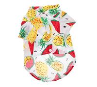 TOYANDONA Camisetas para Mascotas De Verano Resistente Al Sol para Perros Pequeños Camiseta Adorable para Cachorros De Algodón Blanco para Paseos El Parque