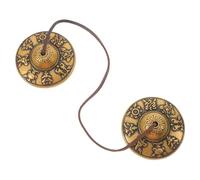 TOYANDONA Campana de Latón Vintage Campana de Meditación para Yoga Decoración del Hogar Accesorios de Meditación Platillos Tingsha
