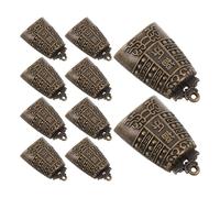 TOYANDONA Campanas Decorativas Vintage de Cobre Diseño de Dragón, 16 Piezas para Manualidades Diy, Colgantes de Campana Feng Shui para Decoración de Puerta y Hogar