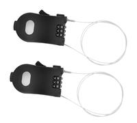 TOYANDONA Candado Contraseña para Bicicleta y Snowboard Cable de Acero Retráctil Negro 2 Piezas Seguridad Portátil para Ciclismo y Deportes de Invierno Accesorios Bici Montaña