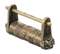 TOYANDONA Candado de Combinación Desvanecimiento de Aleación de Zinc Vintage Diseño Portátil Cerradura Retro Hogar Contraseña Segura y Estilo Clásico