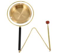 TOYANDONA Carillón De Bronce Yinqing Repicar Puerta Campana Yin Qing De Metal Instrumento Musical De Buda Yin Qing Para El Templo Budismo Instrumento Musical Yin Qing Decorativo Golden Latón