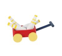 TOYANDONA Carrito De Bolos Miniatura De Madera para Casa De Muñecas Set De Accesorios Interactivos para Niño Niña Juguete De Boliche Portátil y Compacto para Actividades Interiores y