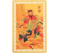 TOYANDONA Carta la Deidad la Riqueza Amuleto de Estilo Chino Tarjeta Auspiciosa para Bolsos Amuleto Portátil de Suerte y Protección Cartas Taisui