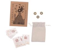 TOYANDONA Cartas del I Ching y Monedas de Adivinación Chinas para Principiantes, Tamaño Estándar, Juego Educativo Análisis Visual y Textual, Uso en Autodescubrimiento y Cultura, Juego de 64
