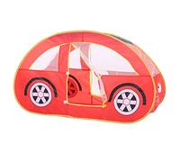 TOYANDONA Casa de Infantil Plegable Forma de Auto Rojo Tienda de Interior para Castillo de Actividades con Piscina de Bolas Instalación y Limpieza