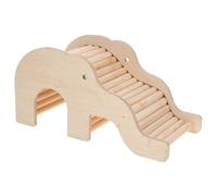 TOYANDONA Casa de Madera para Hámster con Nido Refugio Pequeño para Animales Escondite Cálido y Seguro para Roedores Pequeños Hecho de Madera Natural