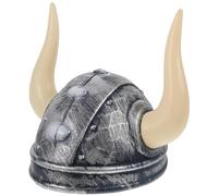 TOYANDONA Casco vikingo con cuernos, divertidos sombreros de fiesta, casco medieval, casco vikingo para niños y adultos, temática medieval, decoración de cosplay, suministros de fiesta de Halloween