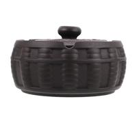 TOYANDONA Cenicero de Cerámica Yixing con Tapa Vintage Resistente al Viento para Oficina y Hogar Decoración Retro Funcional y Decorativa