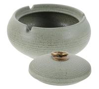 TOYANDONA Cenicero de con Tapa Robusta para Hombres Diseño Elegante y Práctico para Escritorio Patio y Sala de Estar Mantiene el Aire Fresco Cenizas