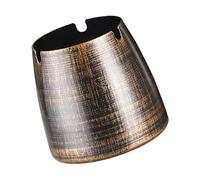 TOYANDONA Cenicero Retro de Metal Creativo para Decoración de Hogar y Oficina Diseño Artístico Duradero Medio Antiguo Práctico y Fácil de Limpiar