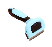 TOYANDONA Cepillo de Aseo para Mascotas Pequeño Azul con Peine de Acero Inoxidable y Mango de PP para Eliminar Pelo Muerto y Subpelo Perros y Gatos Fácil Limpieza con Peine Extraíble