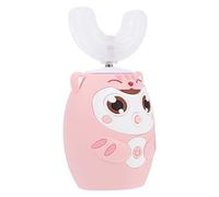 TOYANDONA Cepillo de Dientes Eléctrico para Niños Cepillo de Dientes de Gel de Sílice Cepillo de Dientes con Forma de U Cepillo de Dientes Blanqueador para Niños Diseño Rosa