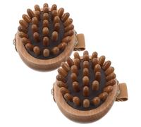 TOYANDONA Cepillo de Masaje Cuero Cabelludo de Madera de Haya Cojín de Aire 2 Unidades Masajeador Manual de Acupresión para Meridianos y Exfoliante Corporal Adecuado para Cuidado