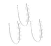 TOYANDONA Cepillo Limpiador de Nylon y Pp Resistente Deformación Blanco 3piezas para Limpieza Interior y Exterior para Lavadora