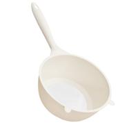 TOYANDONA Cesta Colador Grande para Lavar Arroz y Frutas Cesta de Plástico Color Crema Malla Fina Escurridor Multifuncional para Cocina Doméstica Utensilio Reutilizable de Drenaje
