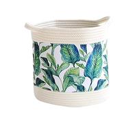 TOYANDONA Cesta De Almacenamiento De Hilo De Algodón Plegable Contenedores De Cuerda De Algodón Cesta De Cuerda De Algodón Decorativo Cesta De Algodón Tejido Pliegue Bebé Cesta De Maceta