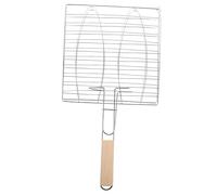 TOYANDONA Cesta Para Parrilla De Pescado Metálica Para Barbacoa Al Aire Libre, Malla Para Asar Carne Mango Resistente, Rejilla Para Picnic y Camping, Herramienta Para Barbacoa Versátil y Duradera