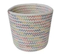 TOYANDONA Cesta Pequeña de Almacenamiento Redonda de Cuerda de Algodón para Escritorio, Cesta Organizadora para Aperitivos y Brochas de Maquillaje, Contenedor Multiusos para Juguetes