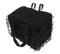 TOYANDONA Cesta Plegable para Bicicleta con Funda Extraíble Rejilla Metálica Resistente Compatible con Bicis Eléctricas y Montaña Portaequipajes Trasero para Mascotas y Compras