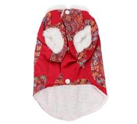 TOYANDONA Chaleco para Perro Estilo Chino de Algodón Color Rojo M, Disfraz Decorativo para Mascotas, Ropa de Fiesta y Fotografía para Perros Grandes, Ropa Adorable para Mascotas