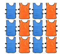 TOYANDONA Chalecos de Entrenamiento Deportivos para Jóvenes, 12 Piezas, de Fibra de Poliéster, Transpirables Absorben la Humedad, Ideales para Entrenamiento Nocturno y Fútbol