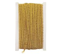 TOYANDONA Cinta Decorativa para Cortinas Hogar Ribete de Poliéster Dorado Doble Oreja 20 Metros Adorno Versátil para Confección y Manualidades