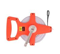 TOYANDONA Cinta Métrica de Carrete Abierto Naranja Manivela Manual, Regla de Ingeniería Tipo Bastidor de Plástico Resistente para Construcción y Medición Precisa