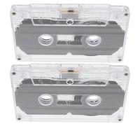 TOYANDONA Cintas De Casete Vírgenes 2piezas Transparentes 30 Minutos para Uso Retro DIY