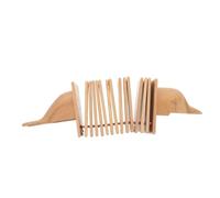 TOYANDONA Claves de Percusión de Madera Forma de Delfín para Instrumento Musical Portátil Seguro y Duradero para Desarrollo Rítmico y Familiar Educativo