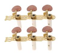 TOYANDONA Clavijas de Afinación para Guitarra Clásica de 6 Cuerdas Cabezal Marrón y Rojo Accesorio Resistente E Inoxidable para Precisión el Afinado