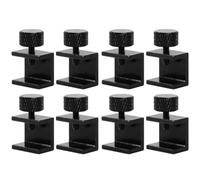 TOYANDONA Clip para Cama de Impresora 3d de Aleación de Aluminio Negro, 8 Piezas Forma Mejor Fijación y Amplia Compatibilidad en Plataforma de Vidrio