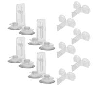 TOYANDONA Clips Divisorios para Acuarios Ventosa Transparentes, Acrílico Resistente, Tornillo 10 Mm, para Tableros de 1-9 Mm de Grosor, 10 Juegos para Aislamiento y Separación en