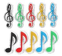 TOYANDONA Clips Para Partituras Musicales Diseño De Nota Musical, Paquete De 20 Unidades (10 Modelos x 2), Accesorios Para Libros De Música y Papelería, Ideales Para Clases y Práctica Musical