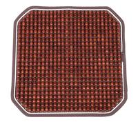 TOYANDONA Cojín de Asiento de Madera para Coche y Oficina Cojín de Silla Transpirable de Madera de Palo de Rosa Diseño Ergonómico y Estructura de Cuentas Naranjas para Verano