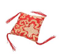 TOYANDONA Cojín Ritual Budista Tapete De Cuenco Tela Roja Diseño Práctico Ideal Para Uso Diario