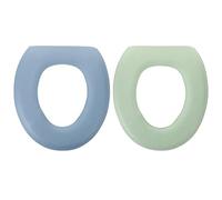 TOYANDONA Cojines para Asiento de Inodoro Adhesivos de EVA Impermeables y Gruesos 2 Unidades Colores Verde y Azul Funda Lavable y Reutilizable para Baño en Todas las Estaciones