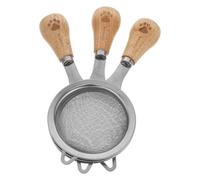 TOYANDONA Colador de Malla Fina de Acero Inoxidable 3 Piezas con Mango de Madera Ergonómico Cedazo Pequeño para Cocina Filtro de Té y Colador para Jugo Adecuado para Filtrar Harina Sopa
