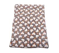 TOYANDONA Colchoneta para Mascotas Gruesa y Cálida para Invierno, Nido Cómodo para Perros y Gatos, Tamaño 45x65 Cm, Material y Mullido Color Marrón Doble Corazón, Alfombra para Suelo