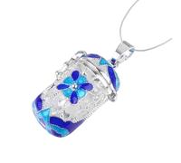 TOYANDONA Colgante Aromaterapia Cobre Perforado con Diseño Abierto Soporte para Aceites Esenciales Sólidos Estuche Colgante para Perfume Accesorio DIY para Collar y Pulsera