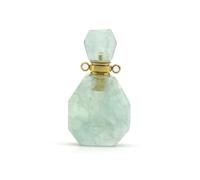 TOYANDONA Colgante de Collar Botella de Perfume Natural de Fluorita Mini Frasco para Aceite Esencial Ligero y Resistente Accesorio Decorativo Práctico para Mujeres sin Cadena Verde