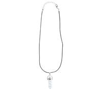 TOYANDONA Colgante de Piedra Natural Ágata y Cristal con Diseño Hexagonal Cuerdas Colgantes Cadena Cuerda Negra Accesorio DIY para Collar y Dijes de Bisutería