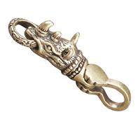 TOYANDONA Colgante Decorativo Llavero Creativo y Fácil de Llevar de Latón Dorado Forma de Rinoceronte para Decoración Vintage y Adornos Pequeños