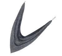 TOYANDONA Collar Babero de Clavícula Triangular Metálico Negro, Cadena Corta de Lentejuelas para Mujer, Accesorio de Moda para Fiesta y Uso Diario, Joyería Elegante de Metal