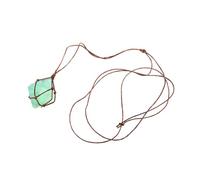 TOYANDONA Collar Colgante de Piedra Natural Verde Fluorita Octaédrica Cristal Bruto para Espiritualidad y Bienestar Joyería Unisex Elegante y Duradera