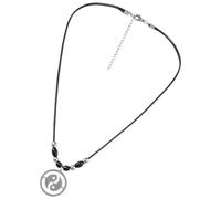 TOYANDONA Collar Colgante Tai Chi Calado de Acero Inoxidable para Hombre, Cadena de Suéter Vintage Símbolo Tao, Joyería China para Obsequio, Accesorio Moderno y Resistente